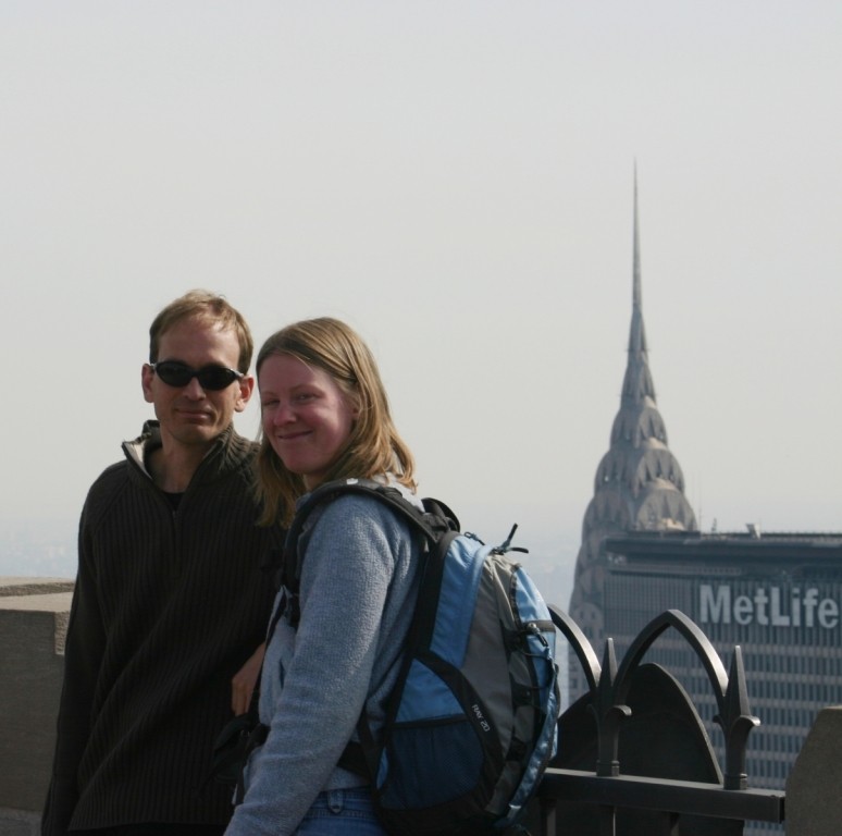 Nick And Debbie, Chrysler Building In Background